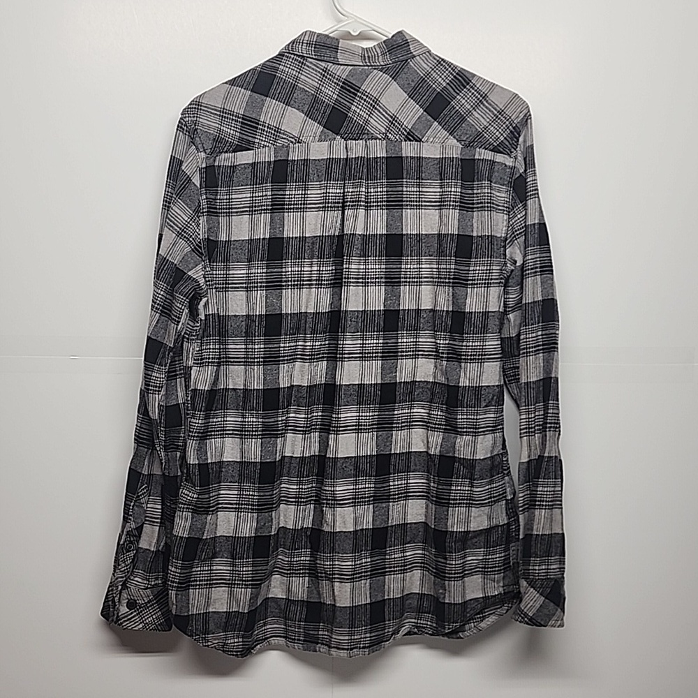 O'NEILL Large classic fit 100% cotton black/gray button down long sleeve shirt - Picture 7 of 10